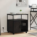 vidaXL Irodai szekrény töltőállomással Musta tammi 61 x 46 x 67 cm