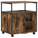 vidaXL Irodai szekrény töltőállomással Füstölt tölgy 61 x 46 x 67 cm