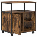 vidaXL Irodai szekrény töltőállomással Füstölt tölgy 61 x 46 x 67 cm