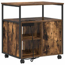 vidaXL Irodai szekrény töltőállomással Füstölt tölgy 61 x 46 x 67 cm