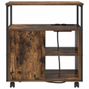 vidaXL Irodai szekrény töltőállomással Füstölt tölgy 61 x 46 x 67 cm