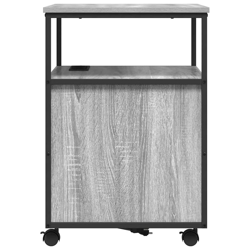 vidaXL Irodai szekrény töltőállomással Szürke sonoma 61 x 46 x 67 cm