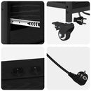 vidaXL Irodai szekrény kerékkel Musta tammi 76 x 41 x 72 cm Faanyag