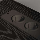 vidaXL Irodai szekrény kerékkel Musta tammi 76 x 41 x 72 cm Faanyag