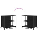 vidaXL Irodai szekrény kerékkel Musta tammi 76 x 41 x 72 cm Faanyag