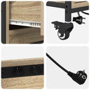 vidaXL Irodai szekrény kerékkel sonoma tölgy 76 x 41 x 72 cm Faanyag