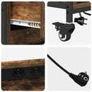 vidaXL Irodai szekrény kerékkel Füstölt tölgy 76 x 41 x 72 cm Faanyag