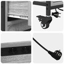 vidaXL Irodai szekrény kerékkel Szürke sonoma 76 x 41 x 72 cm Faanyag