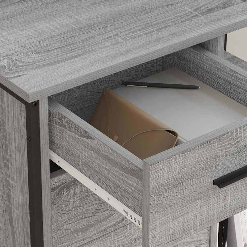 vidaXL Irodai szekrény kerékkel Szürke sonoma 76 x 41 x 72 cm Faanyag
