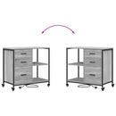 vidaXL Irodai szekrény kerékkel Szürke sonoma 76 x 41 x 72 cm Faanyag