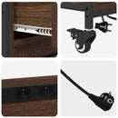 vidaXL Irodai szekrény kerékkel barna tölgy 76 x 41 x 72 cm Faanyag