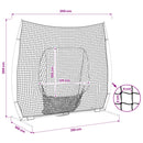 vidaXL Baseball gyakorlóháló Fekete 250 x 106 x 209 cm Poliészter