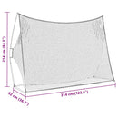 vidaXL Golf Edzősegéd Fekete 314 x 92 x 214 cm Poliészter