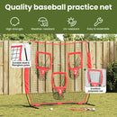 vidaXL Baseball gyakorlóháló Fekete 214,5 x 89,5 x 181 cm Poliészter