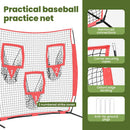 vidaXL Baseball gyakorlóháló Fekete 214,5 x 89,5 x 181 cm Poliészter