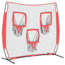 vidaXL Baseball gyakorlóháló Fekete 214,5 x 89,5 x 181 cm Poliészter
