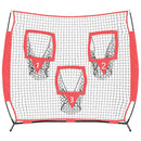 vidaXL Baseball gyakorlóháló Fekete 214,5 x 89,5 x 181 cm Poliészter