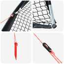 vidaXL Baseball és Softball Fekete 702 x 369,5 x 243,5 cm Poliészter