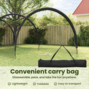 vidaXL Baseball és Softball Fekete 702 x 369,5 x 243,5 cm Poliészter
