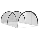 vidaXL Baseball és Softball Fekete 702 x 369,5 x 243,5 cm Poliészter