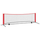 vidaXL Tenisz háló Fekete és piros 301 x 90,5 x 87 cm Poliészter