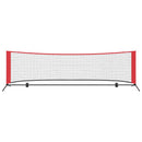 vidaXL Tenisz háló Fekete és piros 301 x 90,5 x 87 cm Poliészter