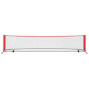 vidaXL Tenisz háló Fekete és piros 396 x 92 x 87 cm Poliészter