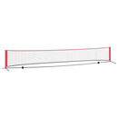 vidaXL Tenisz háló Fekete és piros 595 x 90,5 x 87 cm Poliészter