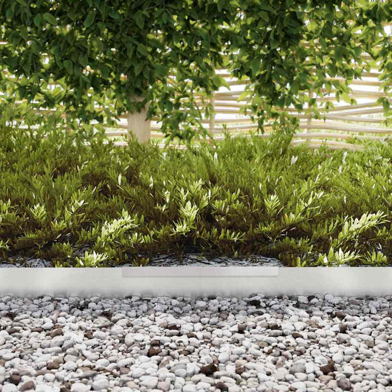 vidaXL Fűszegélyezés Ezüst 450 x 0.05 x 15 cm Rozsdamentes acél