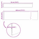 vidaXL Fűszegélyezés Ezüst 450 x 0.05 x 15 cm Rozsdamentes acél