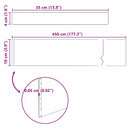 vidaXL Fűszegélyezés Ezüst 450 x 0,05 x 10 cm Rozsdamentes acél