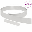 vidaXL Fűszegélyezés Ezüst 450 x 0,05 x 10 cm Rozsdamentes acél