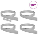 vidaXL Fűszegélyezés 4 pcs Ezüst 450 x 0.05 x 15 cm Horganyzott acél