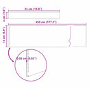 vidaXL Fűszegélyezés Ezüst 450 x 0.05 x 15 cm Rozsdamentes acél