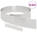 vidaXL Fűszegélyezés Ezüst 450 x 0.05 x 15 cm Rozsdamentes acél