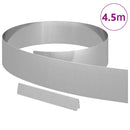 vidaXL Fűszegélyezés 450 x 0.05 x 15 cm Horganyzott acél Ezüst