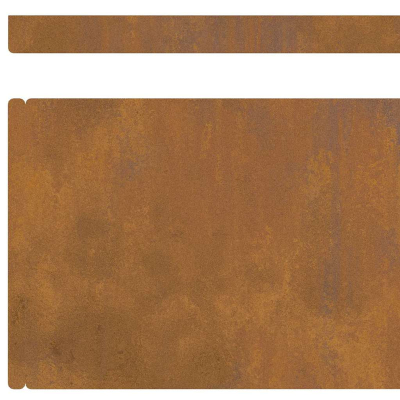 vidaXL Fűszegélyezés Rozsdás 450 x 0.05 x 15 cm Időjárásálló acél