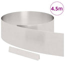 vidaXL Fűszegélyezés Ezüst 450 x 0,05 x 20 cm Rozsdamentes acél