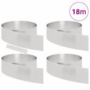 vidaXL Fűszegélyezés 4 pcs Ezüst 450 x 0.05 x 15 cm Rozsdamentes acél