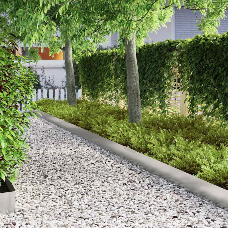 vidaXL Fűszegélyezés Ezüst 450 x 0.05 x 15 cm Horganyzott acél