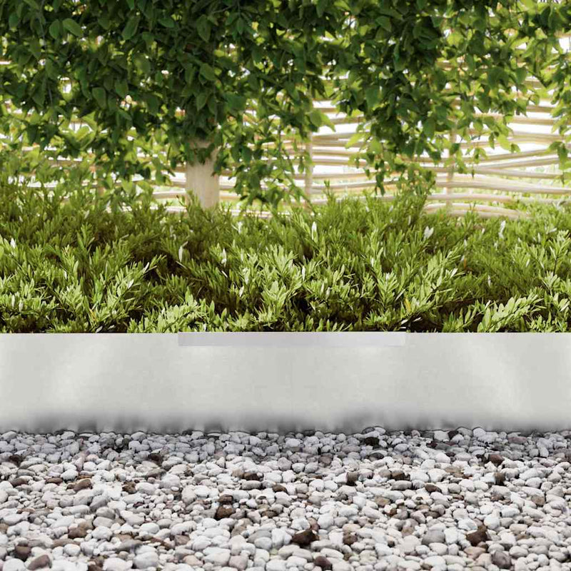 vidaXL Fűszegélyezés Ezüst 450 x 0.05 x 15 cm Rozsdamentes acél