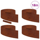vidaXL Fűszegélyezés 4 pcs 450 x 0,05 x 25 cm Időjárásálló acél