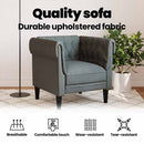 vidaXL Kanapé Sötétszürke 78,5 x 74,5 x 74,5 cm Poliészter