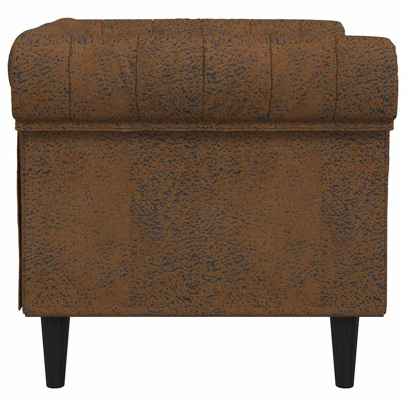 vidaXL Chesterfield Kanapé Szék párnával Barna 78.5 x 74.5 x 74.5 cm