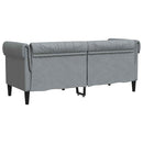 vidaXL Kanapé Világosszürke 182,5 x 74,5 x 74,5 cm Poliészter