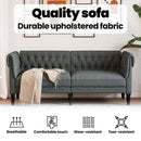 vidaXL Kanapé Sötétszürke 182,5 x 74,5 x 74,5 cm Poliészter