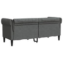 vidaXL Kanapé Sötétszürke 182,5 x 74,5 x 74,5 cm Poliészter