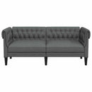 vidaXL Kanapé Sötétszürke 182,5 x 74,5 x 74,5 cm Poliészter