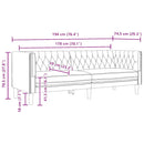 vidaXL Chesterfield kanapé Argyle Fekete 194 x 74.5 x 70.5 cm Műbőr