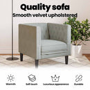 vidaXL Kanapé Világosszürke 74,5 x 71 x 70,5 cm Bársony